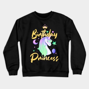 Unicorn Birthday Princess Party Outfit Crewneck Sweatshirt